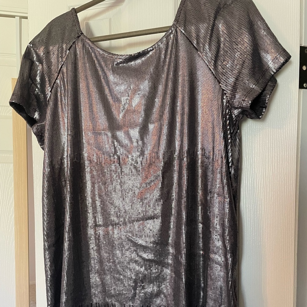 Free People, L, , EUC, ombré sequin open back dress